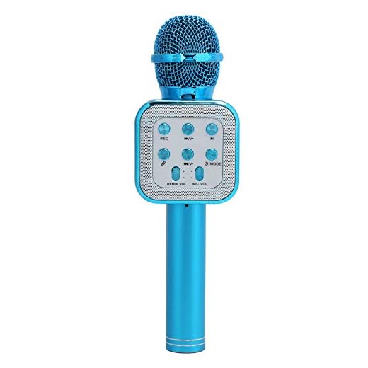 Trådlös Bluetooth-mikrofon, LED-lampa Blinkande handmikrofon, stöd för stora musik-appar för Karaoke