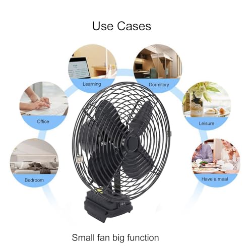 Ventilateur portable sans fil pour chantier Zerodis compatible BL1850 pour atelier - 6