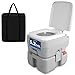 SereneLife 5.2 Gal Portable Camping Toilet For Adults, 100+ Flushes, Porta Potty Camp Toilet with Detachable Waste Tank, Level Indicator, Carry Bag, Suitable for Camping, Hiking, and Boating