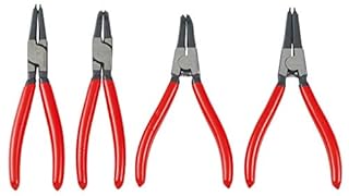 CRAFTSMAN Plier Set, 4-Pack, 7” Snap Ring Set, Straight and Curved Pliers, Stainless Steel (CMMT98339) (B08WVBPPRD)