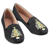 Collections Etc Decorated Christmas Tree Holiday Shoes Black