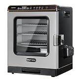 EAST OAK INFUSE 540 Digital Electric Smoker | 540 sq in 3 Racks | Precision Temp Control & Built-in Meat Probe | Compact Vertical Smoker for Small Families | Effortless BBQ for Patios, Mist Silver