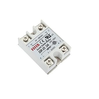 Robodo Solid State Relay Module SSR-25DA 25A /250V 3-32V DC Input 24-380VAC Output