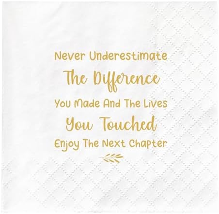 100-Pack Congratulations Quitter Cockkin Napkins - Farewell Retirement Party Decorations 5x5 Inch