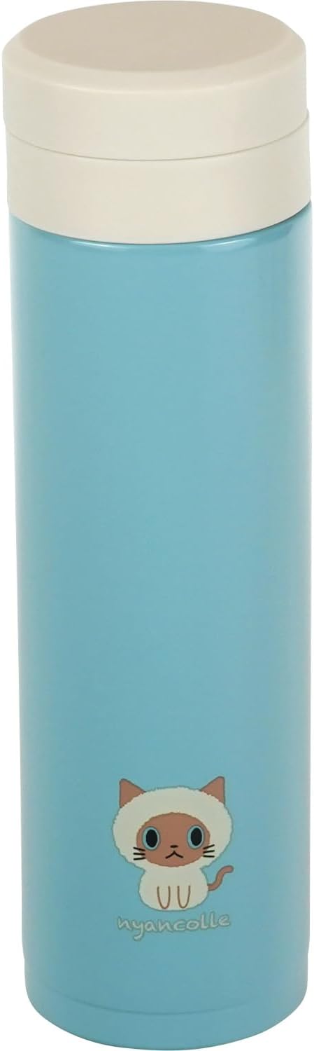 Wahei Freiz RH-1660 Water Bottle, 6.8 fl oz (200 ml), Quiet, Insulated, Insulated, Vacuum Insulated Bottle, Cats, Cats