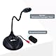 BIGtec Mikro Mikrofon PC Computer Laptop Smartphone Handy Tablet Stand-Mikro Standmikrofon Standfuß Ständer Mic Micro Tisch Büro Office Studio Spiele VoIP 3,5mm Klinke Flexibler Schwanenhals