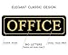 MolnijaPro - The Office Door Sign for Your Home and Business with Bigger Gold Letters - Bright Acrylic Self-Adhesive Sign 9×3 in with Double Sided 3M Tape - Quick and Easy Installation Without Any Tools