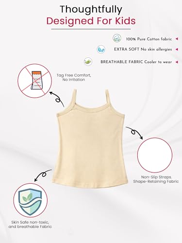 Image of BODYCARE Cotton Pure Cotton Multicolor Vest 100% Regular Fit, for Girls