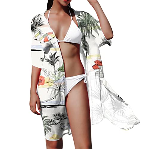 High Waisted 40dd Bikini Sets, Three Piece Bathing Suit with Briefs, Floral Print Women Three Piece Tankini Swimsuits High Waist Halter Vintage Bikini Set Boxing Day Sale Holiday Essentials for Women