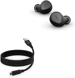 BoxWave Cable Compatible with Jabra Elite 7 Pro - DirectSync - USB 3.0 A to USB 3.1 Type C, USB C Charge and Sync Cable - 6ft - Black