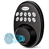 Fingerprint Door Lock, HuTools Keyless Entry Door Locks with Keypads, Electronic Deadbolt Lock Fingerprint with 20 User Codes, Auto Lock, Biometric Digital Locks, Oil Rubbed Bronze
