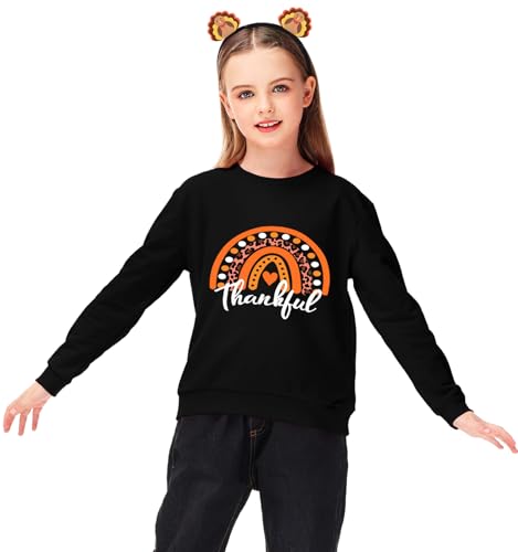 Image of Remimi Kids Halloween Sweatshirt Long Sleeve Thanksgiving Tops 3-14 Years