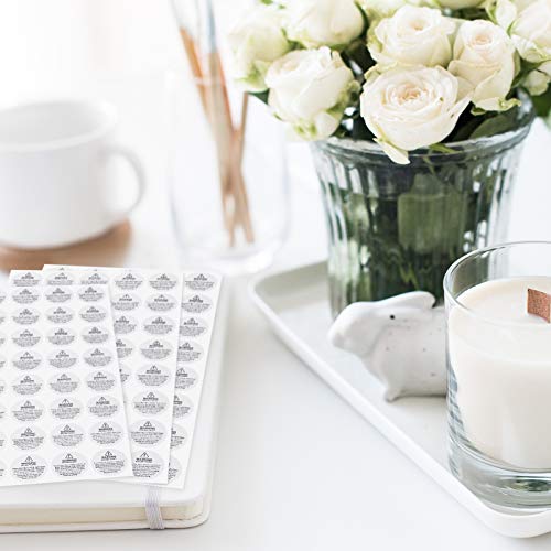 Willbond Candle Warning Stickers Candle Jar Container Labels Wax Melting Safety Stickers, 1.2 Inch Circles (520) #TOP5