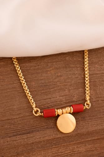 Image of Radha's Creations Golden Brass Mangalsutra Length 30.00 inches for Women