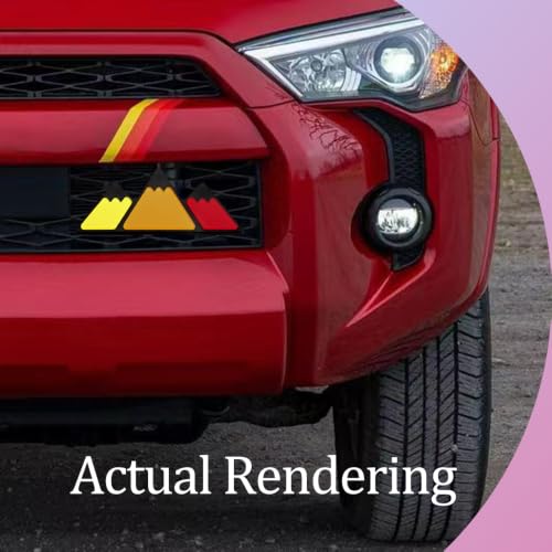 Image of Grille Decor Badge, Tri-Color Grille Insert Trims | Tri-Color Grille Badge Emblem Decoration Accessories Car Truck Label Fit for Most Vehicles