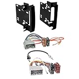 Original Carmedio Plug & Play Autoradioeinbauset für Alpine Blaupunkt Clarion Panasonic Pioneer JVC Kenwood Sony oder Zenec Autoradio