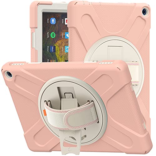 Amazon Kindle Fire HD 10 2021 & Amazon Kindle Fire HD 10 Plus 2021 P[X ϏՌ  ho 360°]X^h Jbg nhXgbv d  qɑΉ SʕیJo[ (