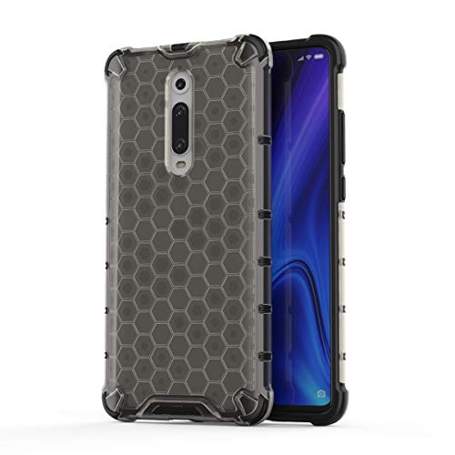 Image of Glasgow | for Mi Redmi K20 Pro Honeycomb Pattern Back Case Cover for Mi Redmi K20 Pro with 4 Bumper Corners and Military Grade Protection - Black
