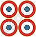 France Français Armée de l'Air Roundel Aéronef, 50mm Vinyle Autocollants, x4 Stickers