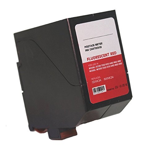 Neopost ISINK34 - 90 Day Warranty - Compatible Surejet #4135554T Red Ink Cartridge for IS / IN Series Mailing Systems