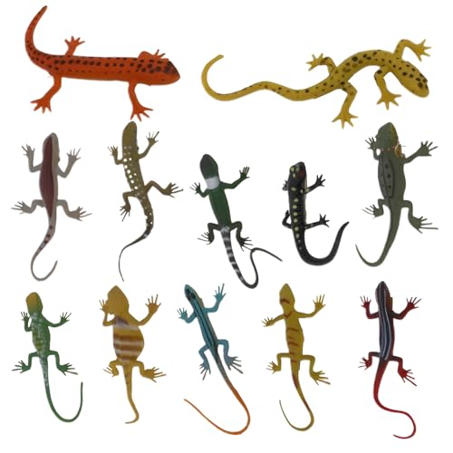 Épingle à cheveux lézard : lot de 12 barrettes gecko réalistes en relief