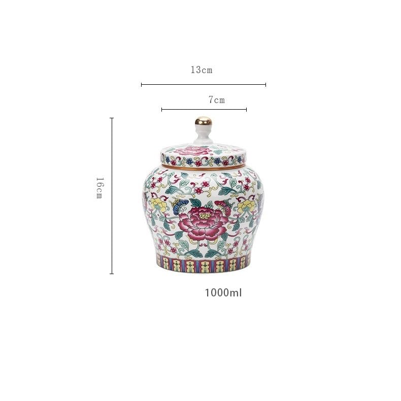 Zestaw do herbaty Niebiesko-białe puszki herbaty w pełnym kolorze, ceramiczne odporne na wilgoć zamknięte puszki, herbata domowa w stylu chińskim, czarna herbata, biała herbata, luźna herbata, puszki