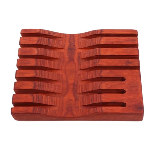 SMASOLO 黒胡桃木製多機能ヘアサロン用はさみ収納ラック 吸盤付き安定設置 大容量剪刀ホルダー プロ理髪ツール整理棚