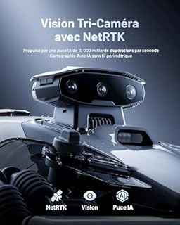 MAMMOTION LUBA Mini 2 AWD 1000 Robot Tondeuse avec Support de Nettoyage pour Tondeuse