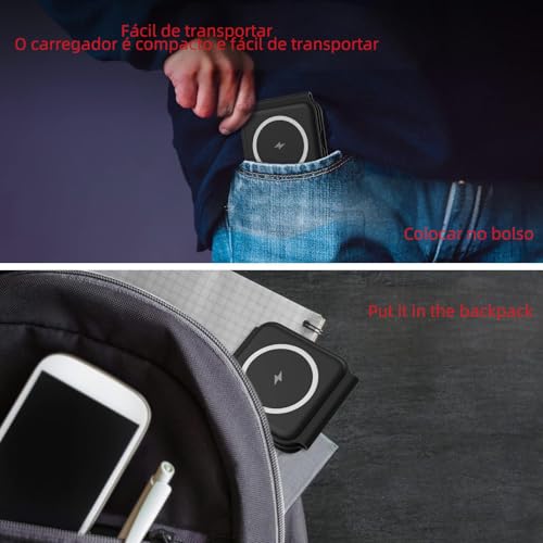 ITAWINA Carregador rápido magnético sem fio 3 em 1 para iPhone 16/15/14 Pro Max/Apple Watch/AirPods