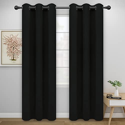 Easy-Going blackout curtains, 42x95 in, 2 panels, black