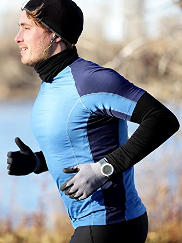Newcotte 4 Pair Thermal Arm Warmer Winter Arm Sleeve Cycling Thermal Sleeves Compression Running Arm Warmers Sleeves for Men Women