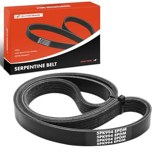 A-Premium Serpentine Belt 39.13 In For Toyota Camry 1984-1985 2.0L, Camry 1992-2001 2.2L, RAV4 1996-2000 2.0L, Celica 1990-1998 2.2L, Solara 1999 2.2L, Without Air Conditioning by A-Premium - Used condition - US$10.63