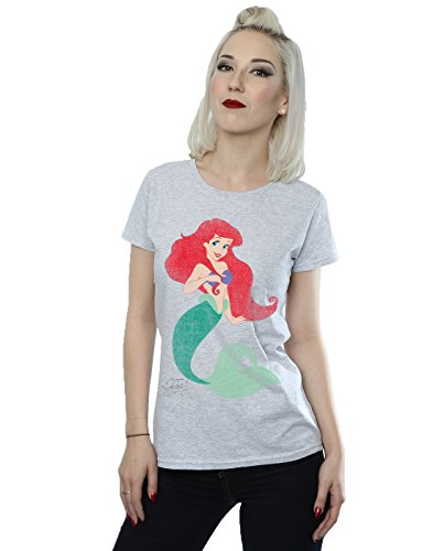Disney Princess Women's Classic Ariel T-Shirt Large Heather Grey