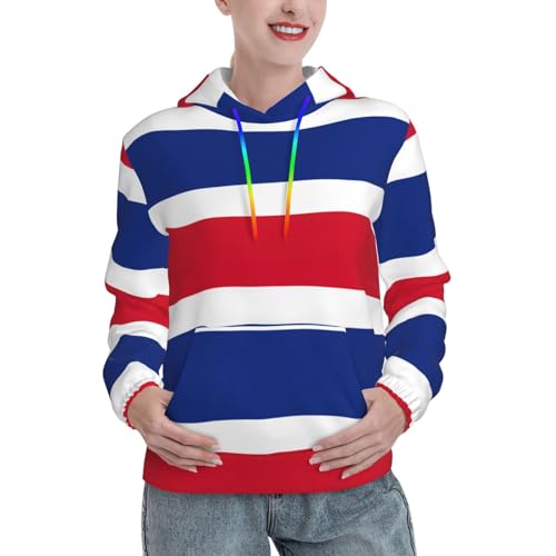 Sweatshirt Costa Rica femme pull à capuche stretch avec poche imprimé tendance