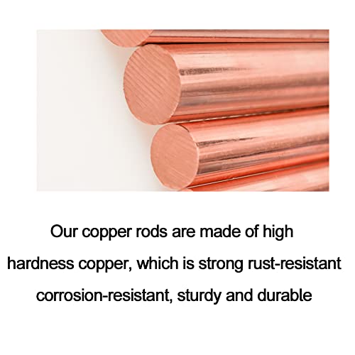 Eoiips 1” Pure Copper Round Rod, 1”Diameter, 9.84" In Length, For Metal Craft & Metal Working Hobbies, 1Pcs #TOP2