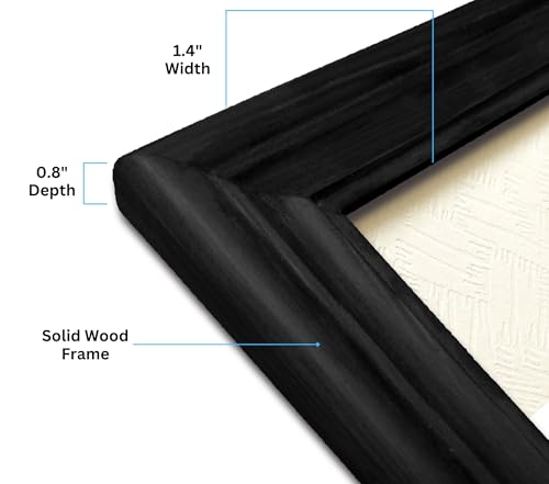 Image of 16 x 18 Wooden Photo Frames for Wall Decoration, 16 x 18 inch Pine Black Wood Photo Frames for Loved Ones, Gifts, Photo Frame for Home Decor, Photos, Posters and Artworks (16 x 18 inch, Black)