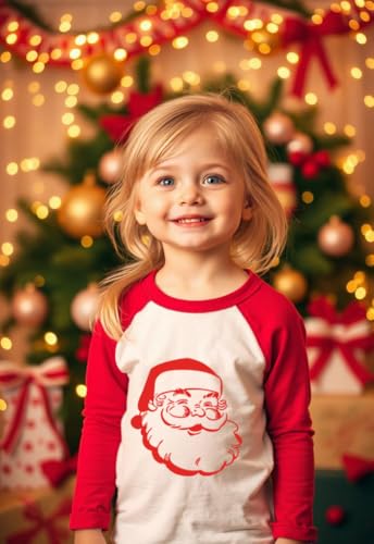 Image of Toddler Christmas Shirts for Boys and Girls Merry Christmas Plaid Monster Truck Tree Graphic Long Sleeve Xmas Tee Tops