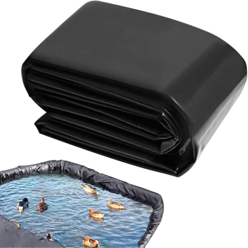 Fodera per laghetto in HDPE da 0,5 mm, resistente, impermeabile, per laghetti da esterni, ruscelli, fontane e cascate da giardino, 13 m x 10 m, perfetto per piccoli stagni
