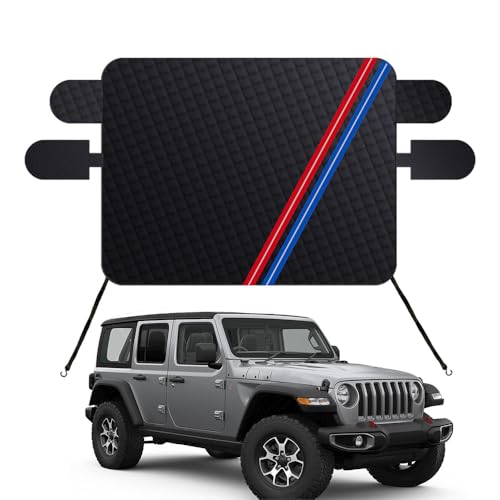 Car Windshield Snow Cover for Jeep Wrangler 1986–2026 2026 YJ/TJ/JK/JL, ...
