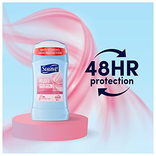 Suave Deodorant Antiperspirant & Deodorant Stick 48-Hour Odor And Wetness Protection Powder Deodorant For Women 2.6 Oz 2 Count #TOP4