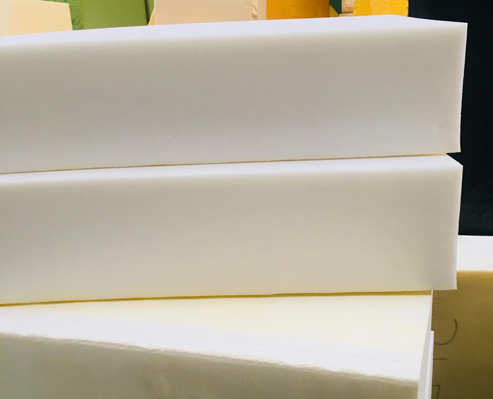 2 Stück Rollstuhl Schaumstoff Hohe Dichte,45D Sofakissen Ersatz-Schaumstoff für Stühle Bänke,DIY Polsterung Möbel,Esszimmerstuhl Füllung (Höhe 7cm-60x60cm)