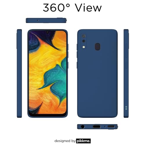 Image of Outlouders Back Cover for Samsung Galaxy A20 / A30 / M10s | Camera Protection | Durable Soft Matte Silicone Bumper Case (Blue)