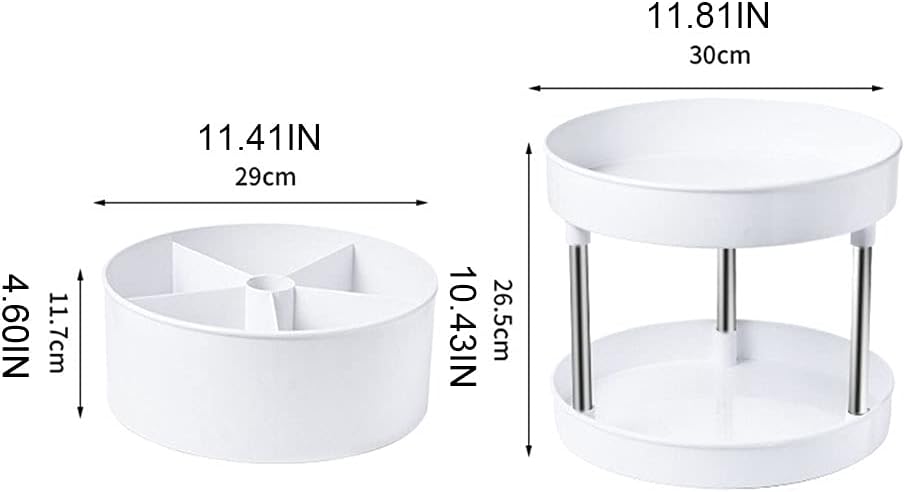 Turntable Cabinet 1/2 360 Degree Rotating Rack for Kitchen Countertop Bathroom Vanity Display Stand