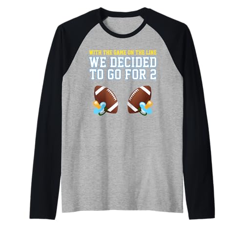 Papá de los gemelos - Mamá de los gemelos - Fútbol Camiseta Manga Raglan