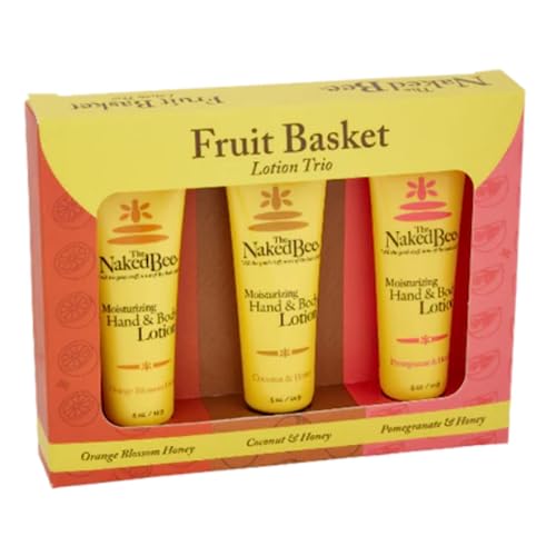 The Naked Bee Fruit Basket Trio. Hand & Body Lotion Gift Set. Hand & Body Lotion with Moisturising Skin Care. Body Cream & Hand Cream. Hand & Body Moisturiser for Dry Skin. Hand & Body Lotion Gift.