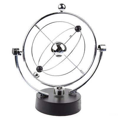 Toys Magnetic Balance Kinetic Orbital Desk Decoration(Silver)