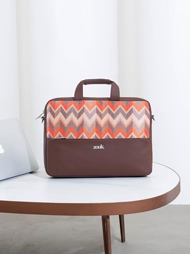 Image of ZOUK Arin Laptop Bag | Slim & Stylish Laptop Bag for Women Office Use | Fits 15.6+ Inch Laptop | Padded Compartment Fits up to 17 Inch Laptop | Water-Resistant | Lightweight