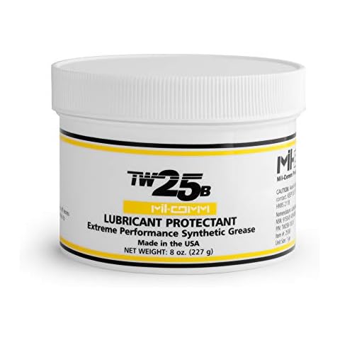 MIL-COMM TW25B Gun Grease 8-Ounce Tub, Synthetic Lubricant Cover