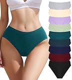 IROCUE Womens Cotton Underwear High Waisted Underwear for Women Pack Soft Strech Breathable High Leg Panties Multicolor-XXL