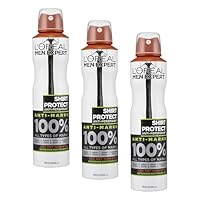 L'Oreal Paris Men Expert Men Expert Shirt Protect Anti-Perspirant Deodorant, 250 ml (Pack of 3)